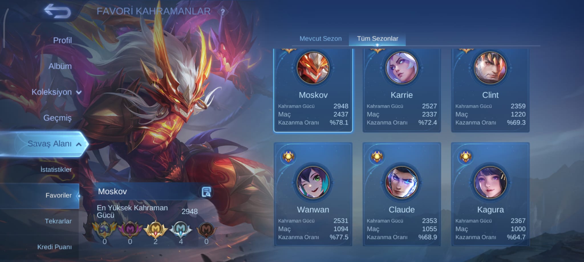 mos main rank hesabı